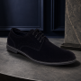 Pantofi barbati din piele naturala intoarsa - Model Negru103NVEL